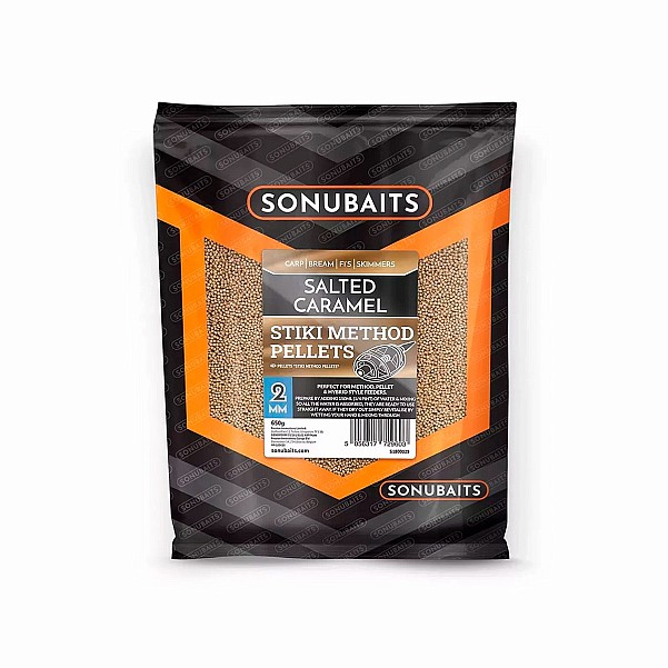 Sonubaits Stiki Salted Caramel Method Pellets packaging 2mm / 650g - MPN: S1800029 - EAN: 5056317729603