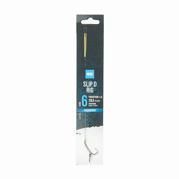 Nash Slip D Rig (Barbless)Größe 6 (barbless) - MPN: T6412 - EAN: 5055108964124