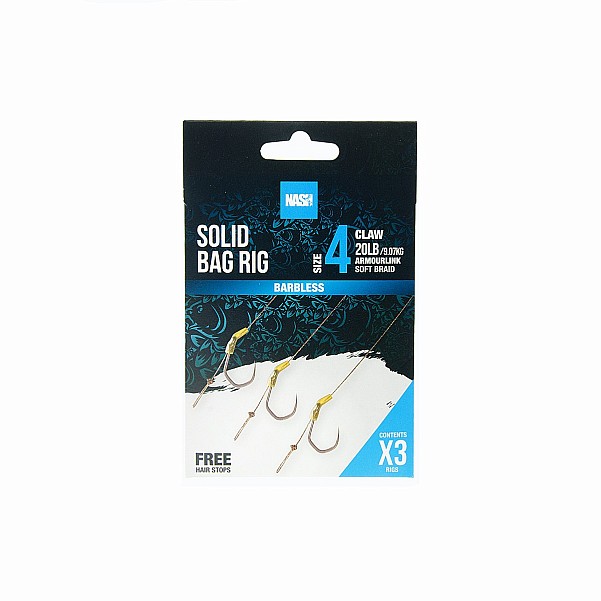 Nash Solid Bag Rig (Barbless) tamaño 4 (barbless) - MPN: T6445 - EAN: 5055108964452