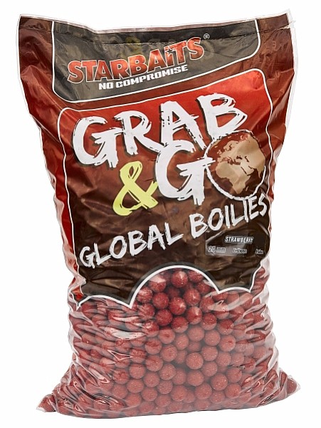 Starbaits Grab&Go Global Boilies - Strawberry Jam - РОЗІРВАНА УПАКОВКАрозмір 20 мм / 10 кг - EAN: 200000084349