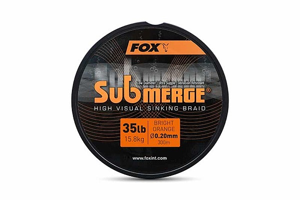 Fox EDGES Submerge Orange Sinking Braidmodèle 0.20mm 35lb/15.8kg (300m) - MPN: CBL032 - EAN: 5056212184330