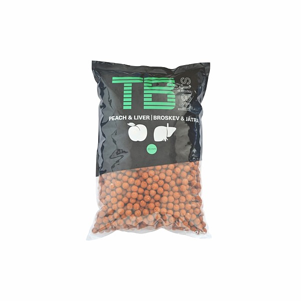 TB Baits Peach Liver Feeding Boilies - LEICHT BESCHÄDIGTE VERPACKUNGGröße 20mm / 10kg - EAN: 200000085391