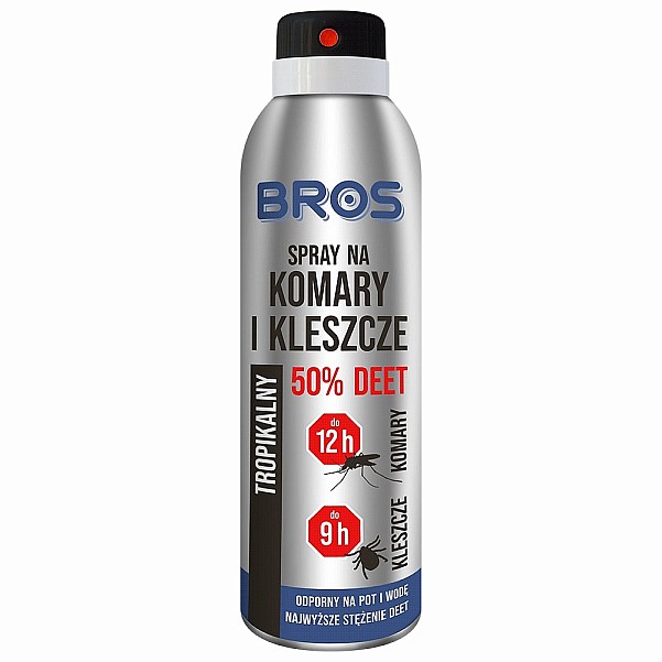 BROS - Spray na Komary i Kleszcze (50% DEET)opakowanie 180ml - MPN: 1760 - EAN: 5904517247048