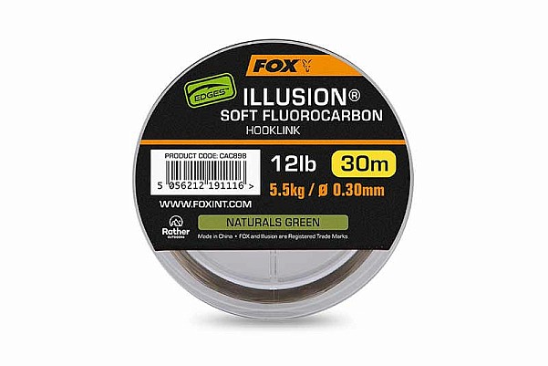 Fox Illusion Soft Fluorocarbonméret 12lb 5.5 kg (0.30 mm) - MPN: CAC898 - EAN: 5056212191116