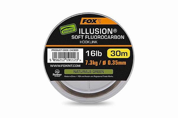 Fox Illusion Soft Fluorocarbonrozmiar 16lb 7.3 kg (0.35 mm) - MPN: CAC899 - EAN: 5056212191123