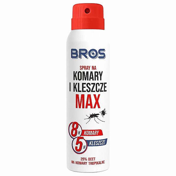 BROS  - Spray contre les Moustiques et les Tiques MAX (25% DEET) - DATE DE PÉREMPTION COURTEemballage 90ml - EAN: 200000089504