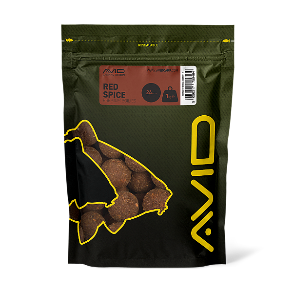 Avid Carp Red Spice Boiliesvelikost 24 mm - 1 kg - MPN: A0650012 - EAN: 5056317759464