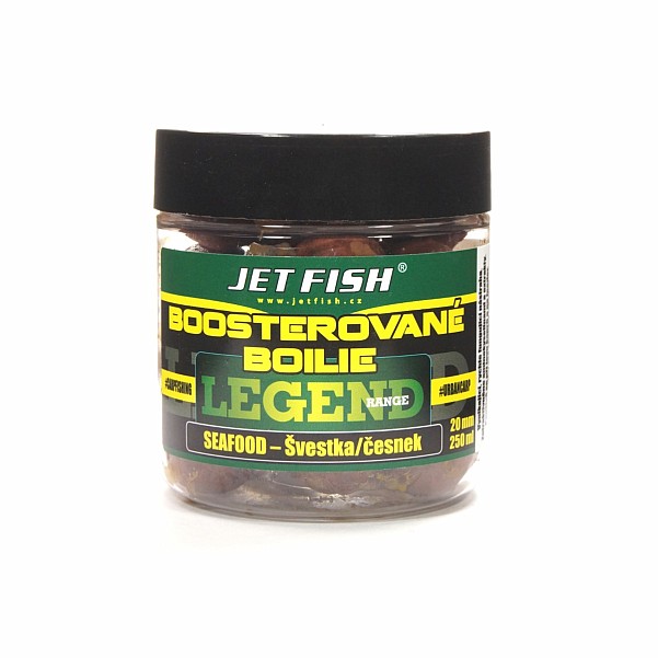 Jetfish Legend Boosted Boilies Seafood - Plum / Garlic - ТЕРМІН ПРИДАТНОСТІ ЗБІГАЄрозмір 24mm - EAN: 200000090630