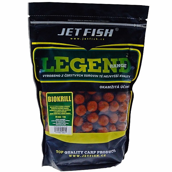 Jetfish Legend Boilie - Biokrill  - KURZES VERFALLSDATUMGröße 20mm / 1kg - EAN: 200000091248