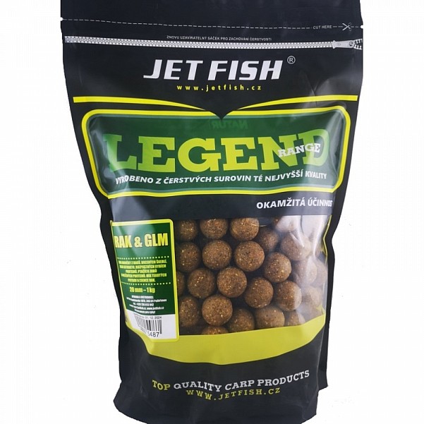 Jetfish Legend Boilie - Crayfish + GLM - FECHA DE CADUCIDAD CORTAtamaño 20mm / 1kg - EAN: 200000091354