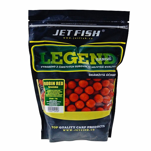 Jetfish Legend Boilie - Robin Red + A.C. Cranberry - KURZES HALTBARKEITSDATUMGröße 24mm / 1kg - EAN: 200000091385