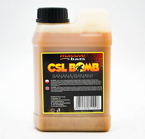 Massive Baits CSL Boomb - BananaVerpackung 1000 ml - MPN: CSL014 - EAN: 5907196811098