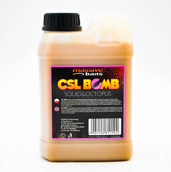 Massive Baits CSL Boomb - Squid Octopuspackaging 1000 ml - MPN: CSL015 - EAN: 5907196811104