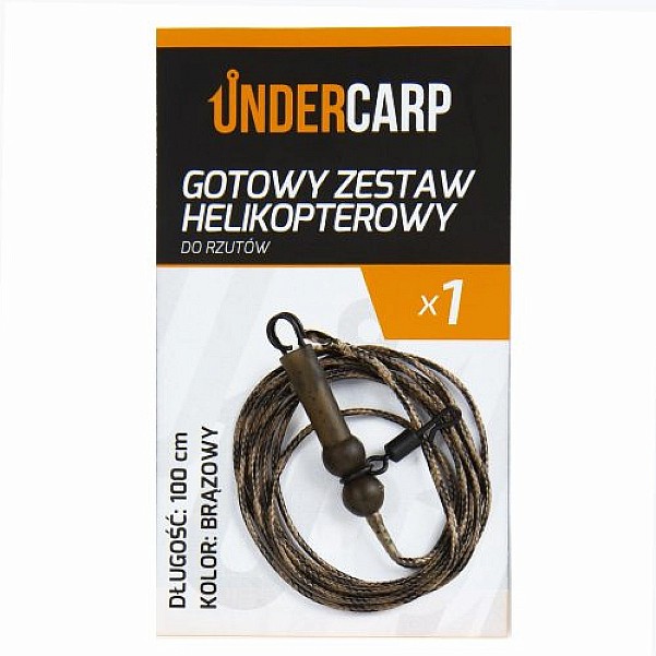 UnderCarp - Gotowy Zestaw Karpiowy Helikopterowy do Rzutów model brązowy / 100cm - MPN: UC711 - EAN: 5902721608327