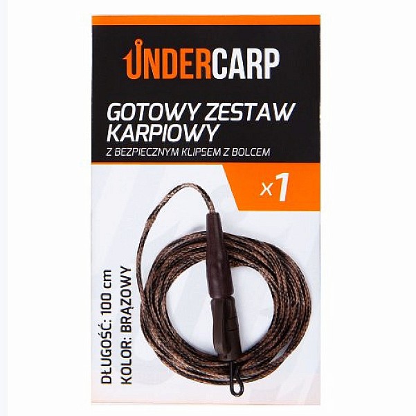 UnderCarp - Gotowy Zestaw Karpiowy z Bezpiecznym Klipsem z Bolcemmodel brązowy / 100cm - MPN: UC707 - EAN: 5902721608280