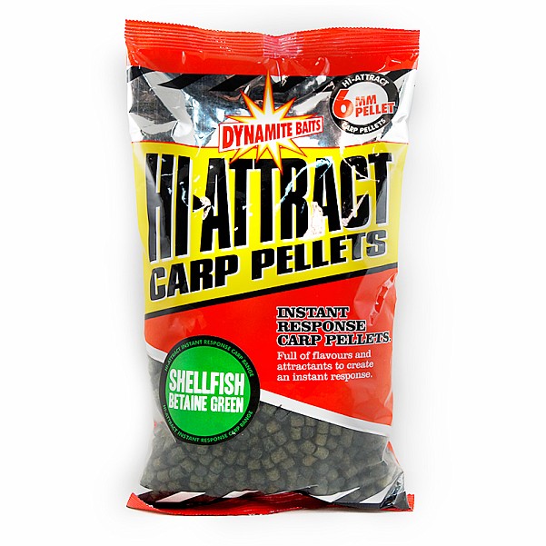 Dynamite Baits Hi-Attract Shellfish Betaine Green Pelletsrozmiar 6 mm