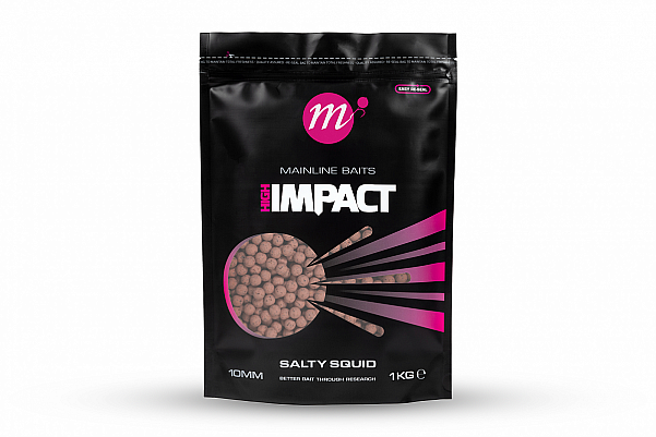 Mainline High Impact Boilies - Salty Squid tamaño 10 mm - 1 kg - MPN: M23137 - EAN: 5060509818198