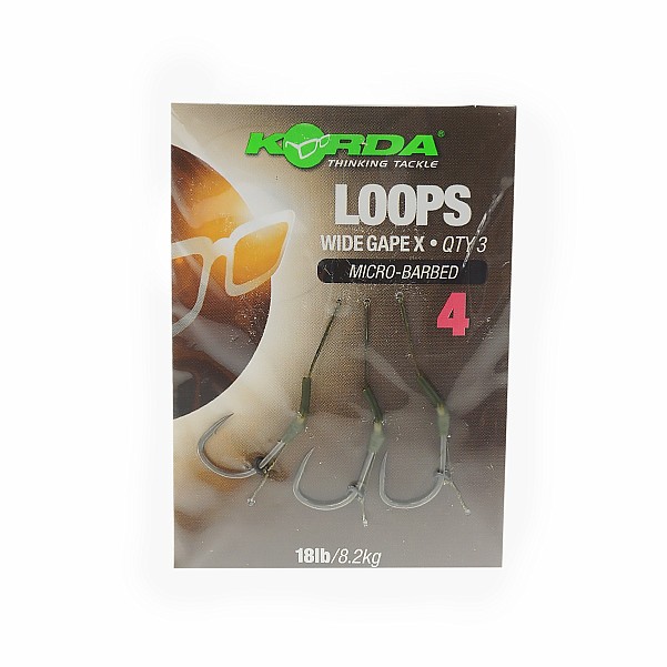 Korda Ready Made Carp Fishing Loop Rigs Wide Gape X Micro Barbed Hooks