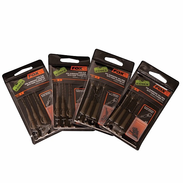 Fox 30lb Submerge Lead Clip Leaders Kitkolor Gravelly Brown - MPN: CAC626 - EAN: 5055350262498