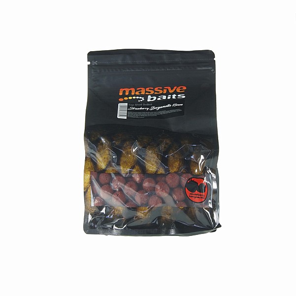 MassiveBaits Special Boilies - Strawberry Bergamotta opakowanie 18mm / 1 kg - MPN: TS003 - EAN: 5901912660359