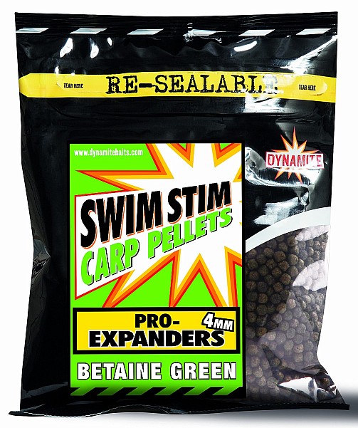 Dynamite Baits Swim Stim Carp Pellets - Pro-Expanders Green Betainrozmiar 4 mm / 300g - MPN: SMDY422 - EAN: 5031745211661