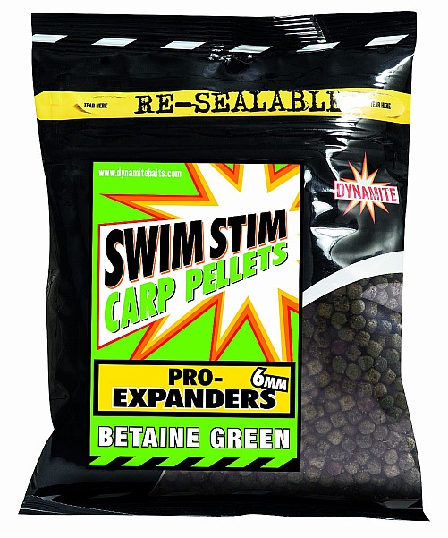 Dynamite Baits Swim Stim Carp Pellets - Pro-Expanders Green Betainrozmiar 6 mm / 300g - MPN: SMDY423 - EAN: 5031745211685