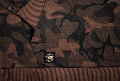 fox chunk camo funnel neck hoodie