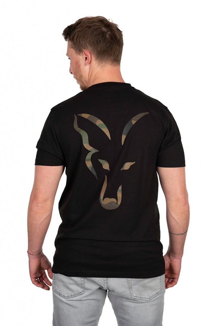 Fox Black Large Print T-Shirt