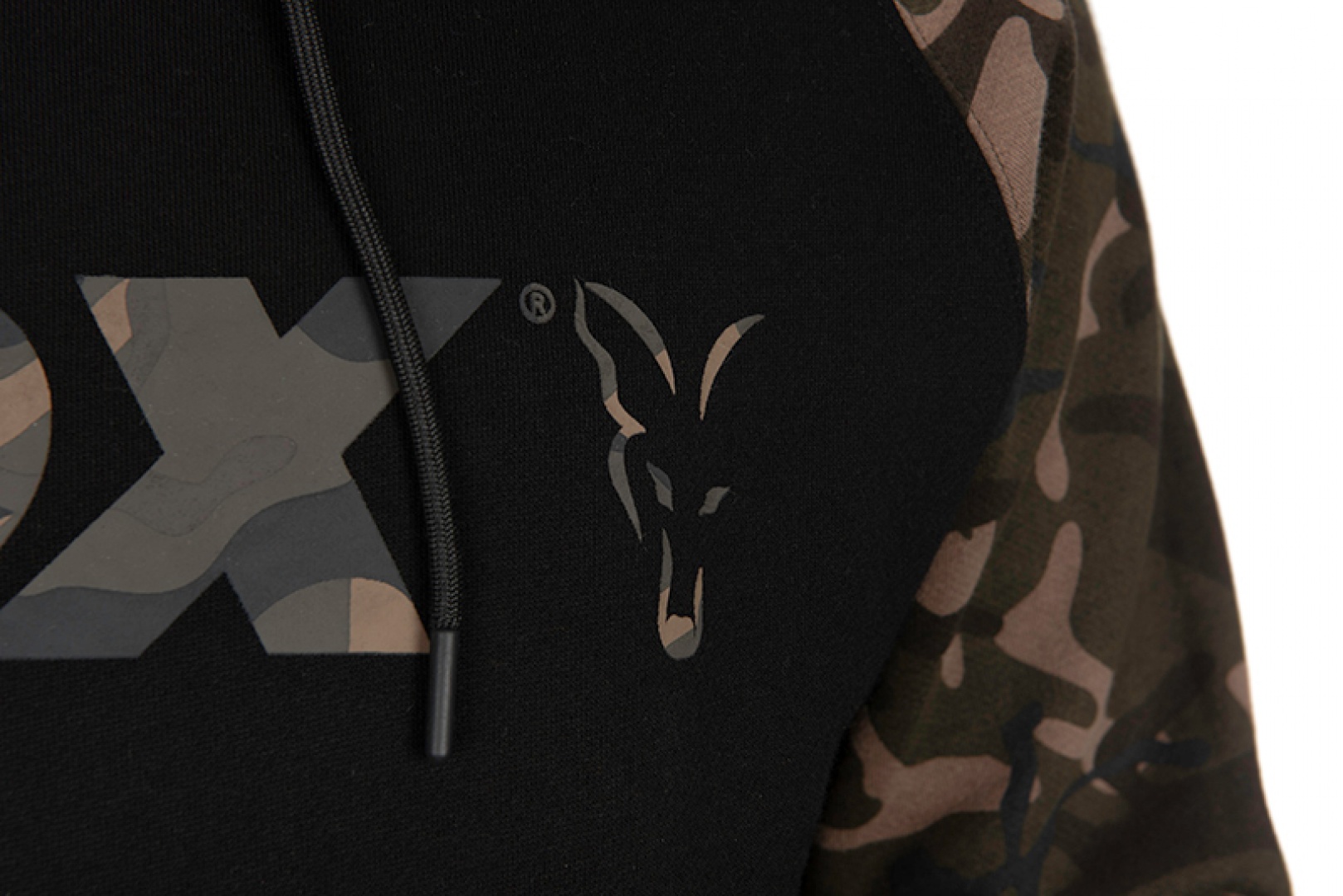 Fox Black/CAMO Raglan Hoody