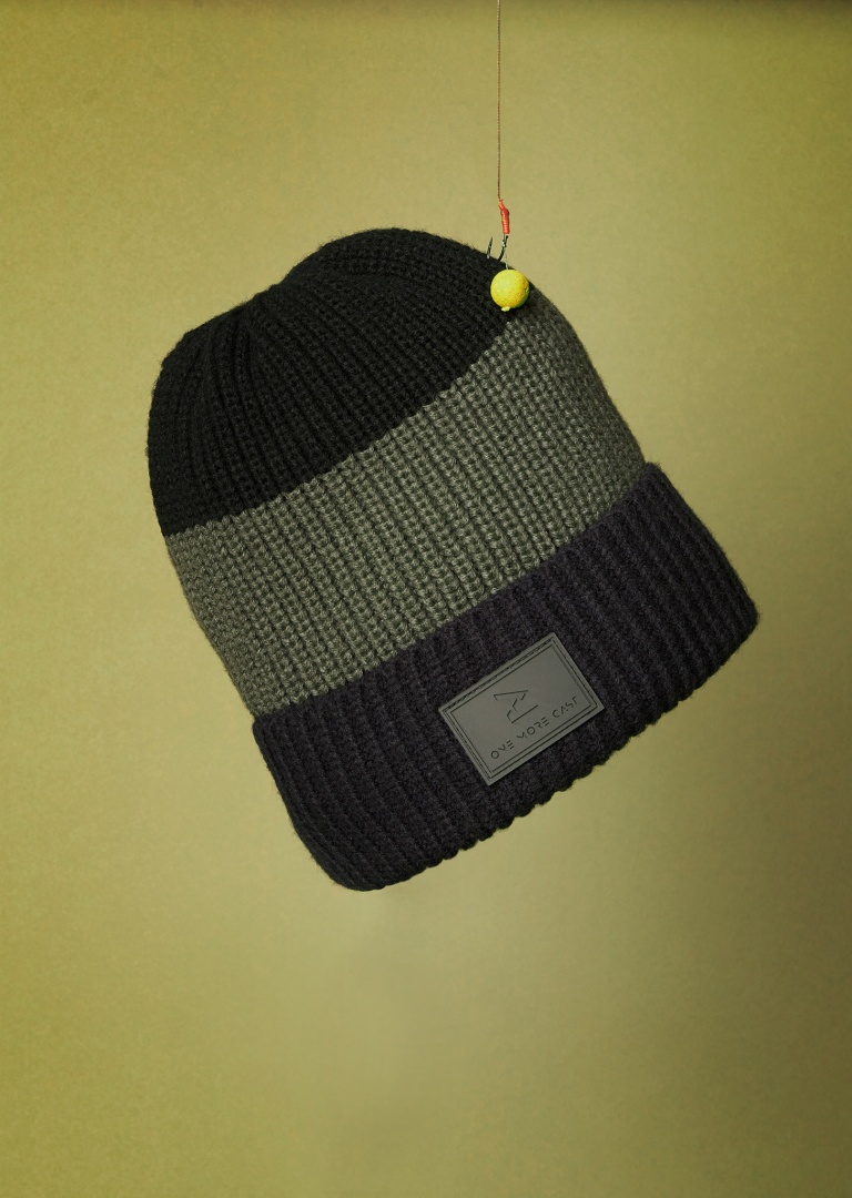 One More Cast Big Head Beanie - Black Stripe