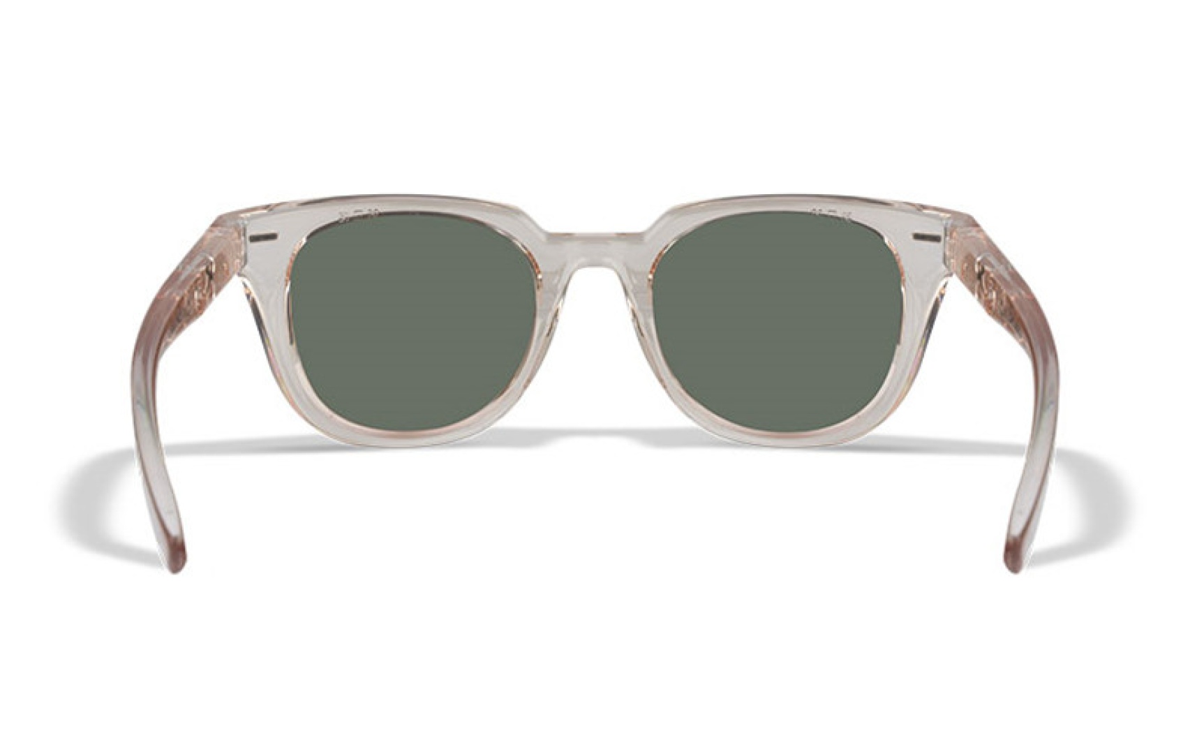 WileyX ULTRA Captivate Polarized Rose Gold Mirror Smoke Green Gloss Crystal Blush Frame