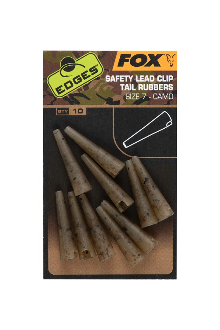 Fox Edges CAMO Safetly Lead Clip Tail Rubbers (Size 7)