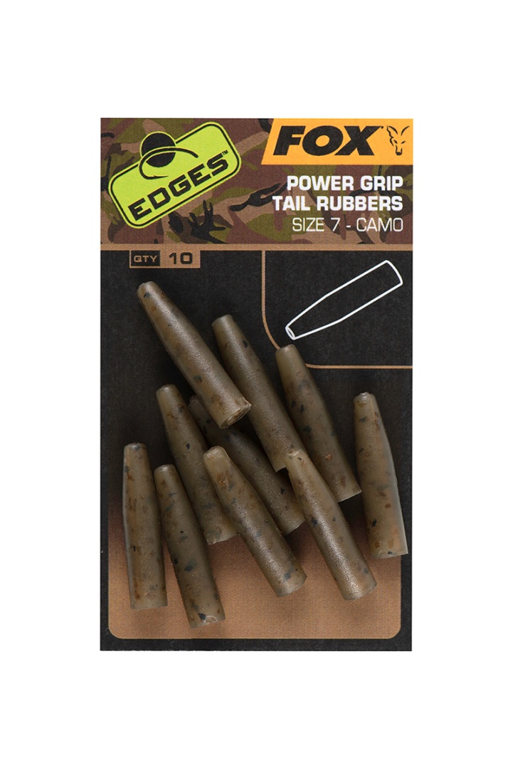 Fox Edges CAMO Powergrip Tail Rubbers (Size 7)