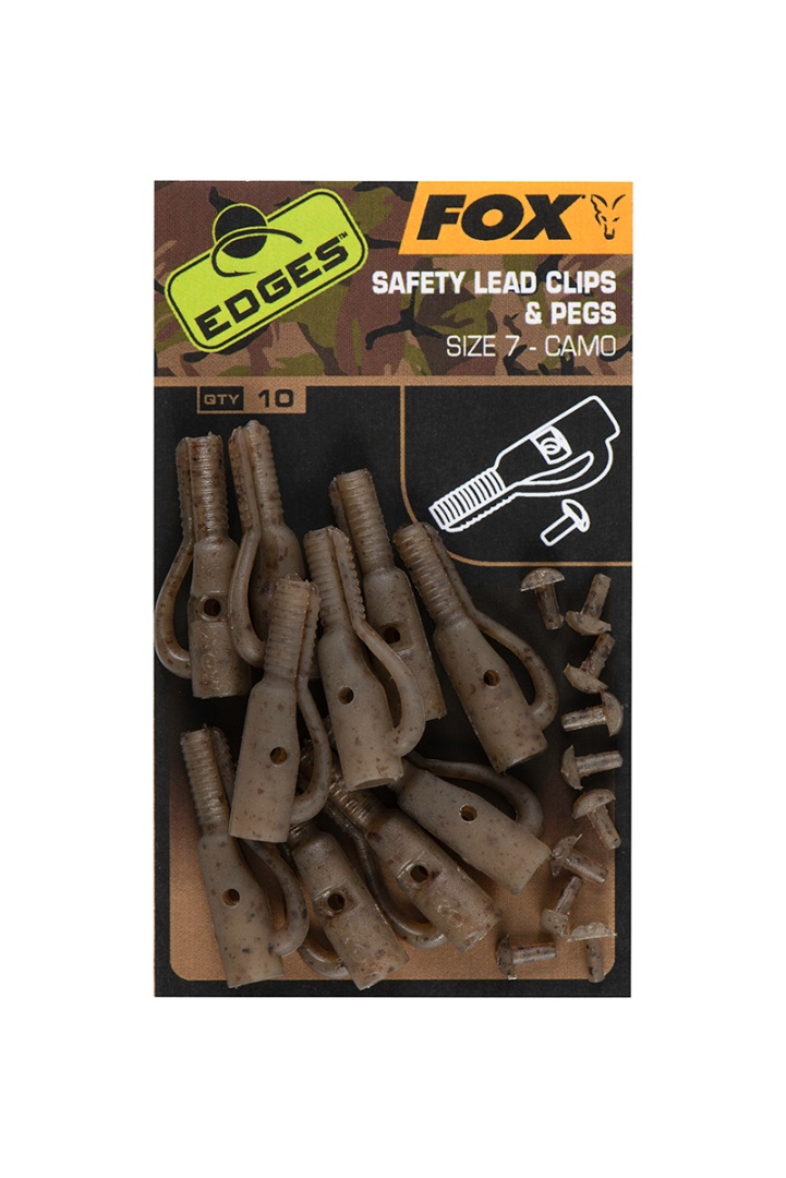 Fox Edges CAMO Safetly Lead Clip & Pegs (Size 7)