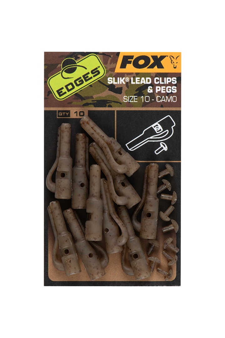 Fox Edges CAMO Slik Lead Clip & Pegs (Size 10)