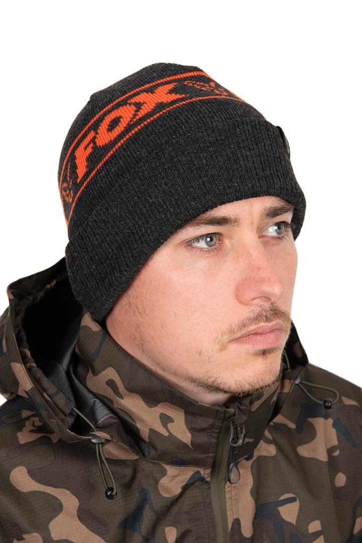 Fox Collection Beanie - Black & Orange