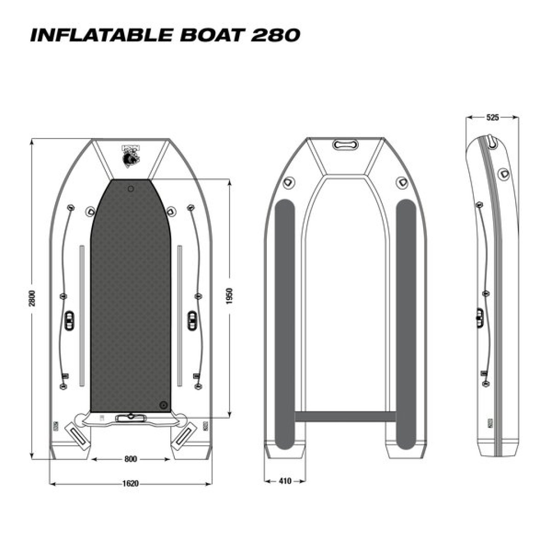 Nash Boat Life Inflatable Boat 280