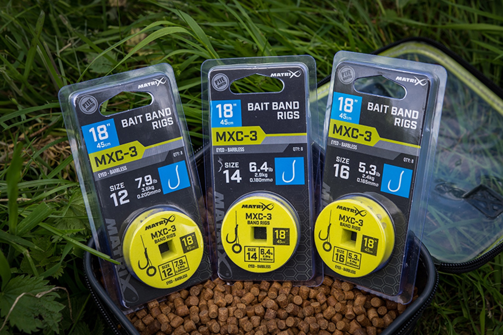 Matrix MXC-3 Barbless Bait Band Rigs - 45cm