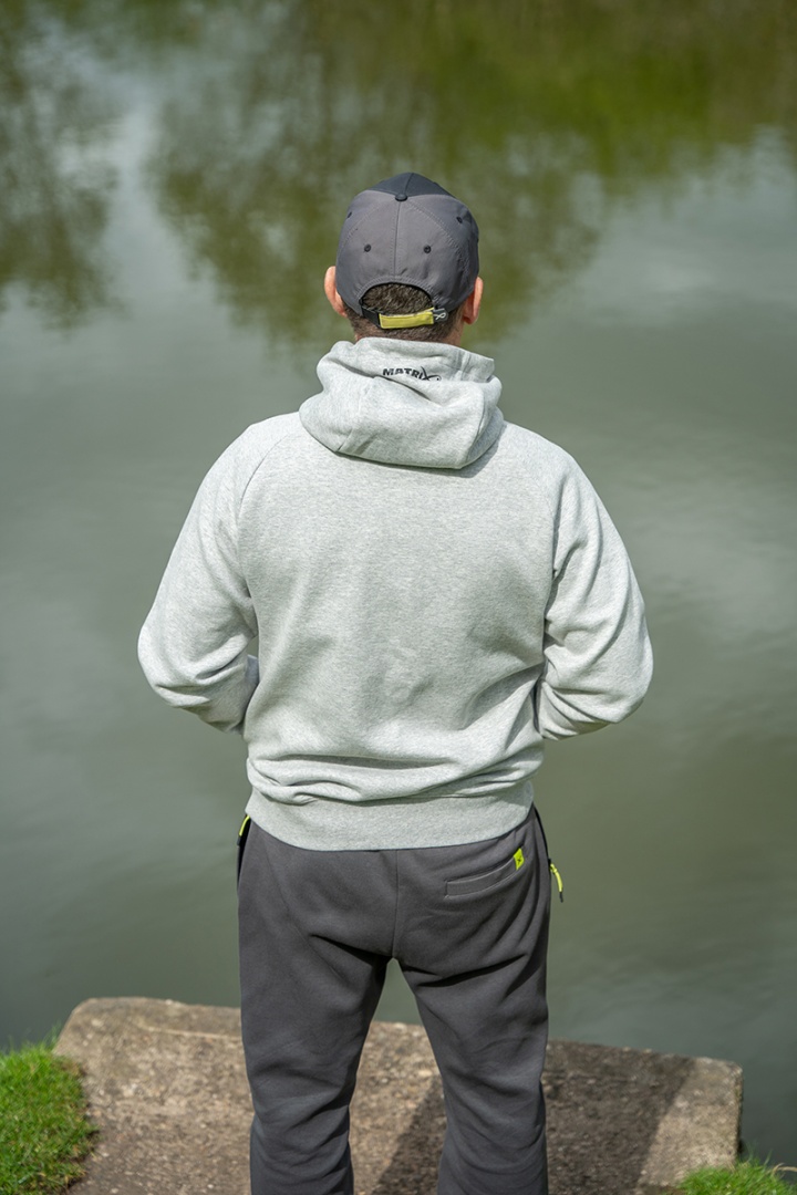 Matrix Full Zip Hoody Marl Grey/Lime - Black Edition Range