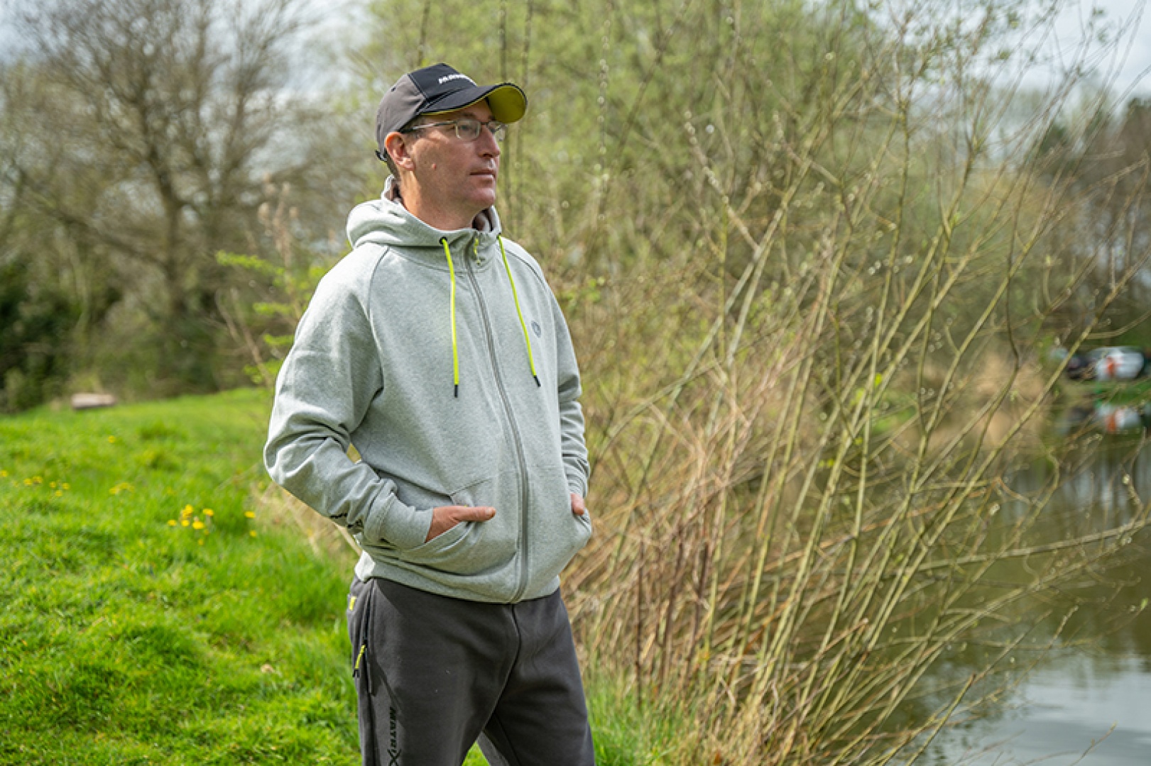 Matrix Full Zip Hoody Marl Grey/Lime - Black Edition Range