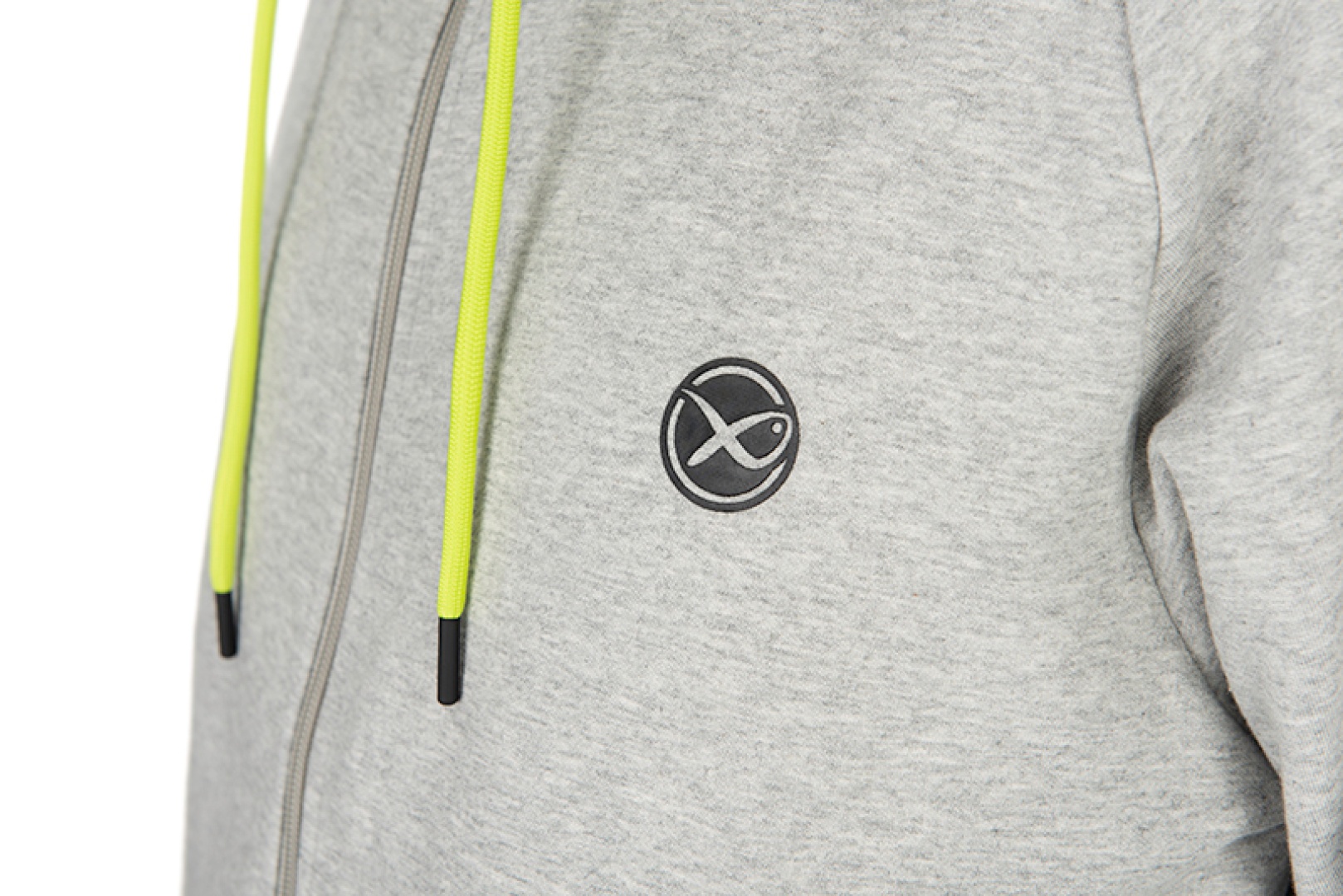 Matrix Full Zip Hoody Marl Grey/Lime - Black Edition Range