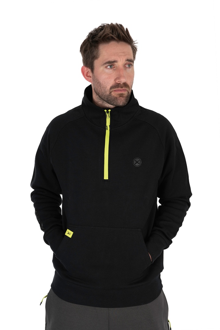 Matrix Quarter Zip Sweat Black/Lime - Black Edition Range