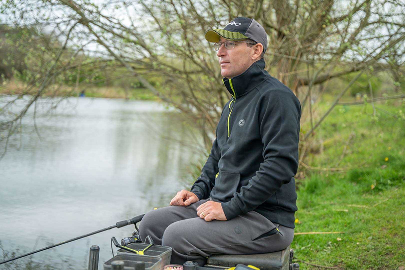 Matrix Quarter Zip Sweat Black/Lime - Black Edition Range