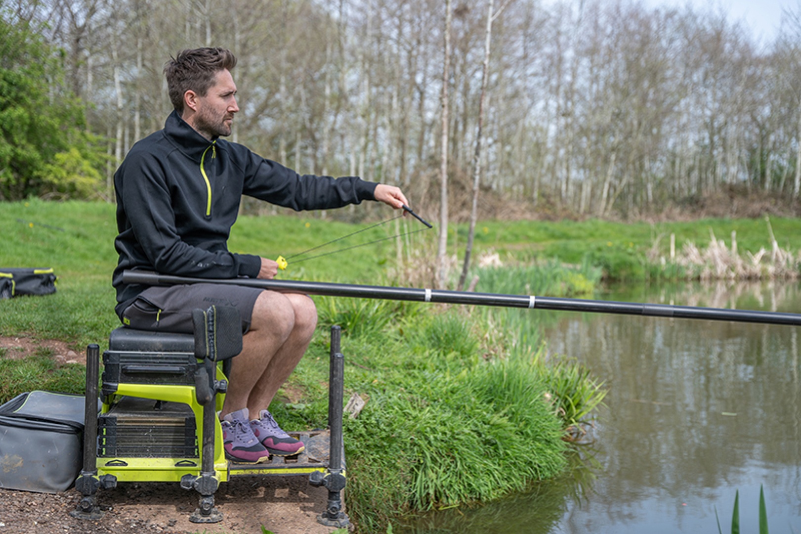 Matrix Quarter Zip Sweat Black/Lime - Black Edition Range