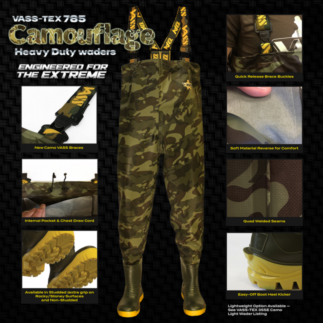 Vass E 785 Series Camo Chest Wader