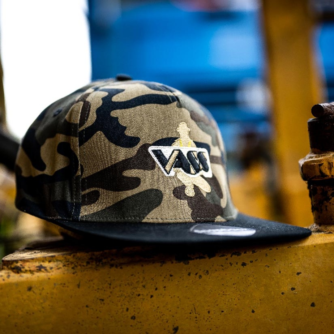 Vass Snapback Green Camo with Black Peak