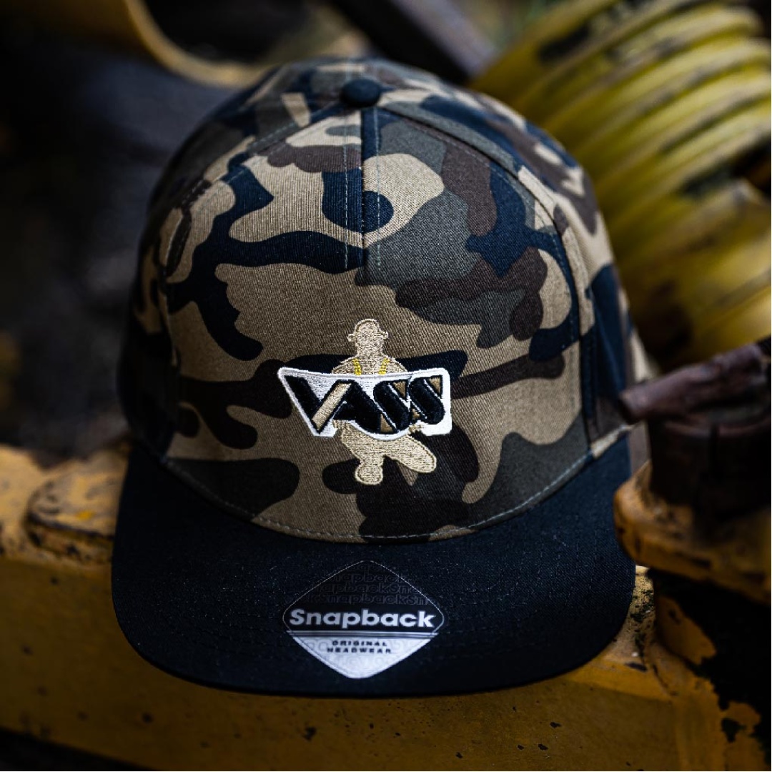 Vass Snapback Green Camo with Black Peak