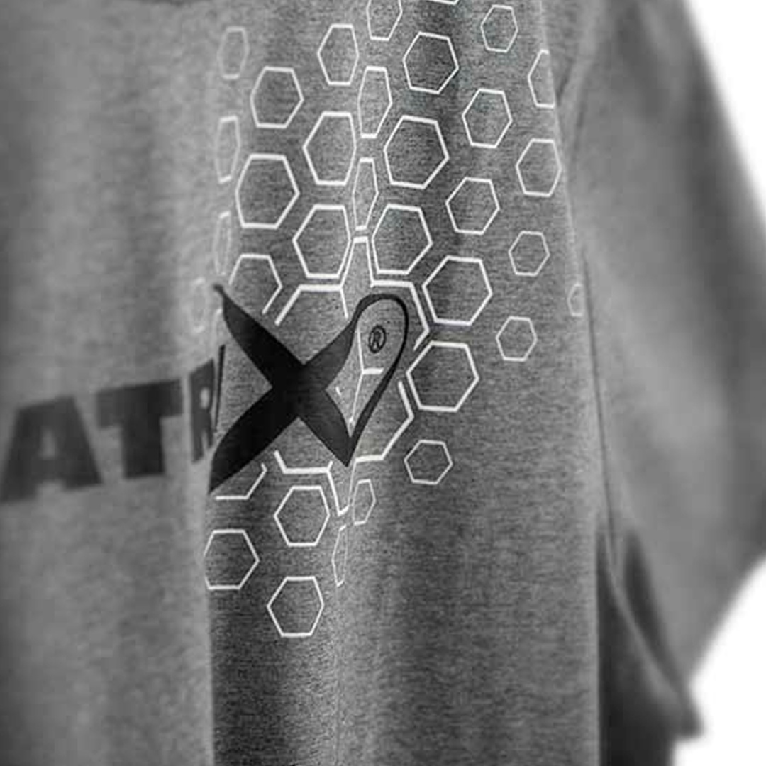 Matrix Hex Print T-Shirt - Grey