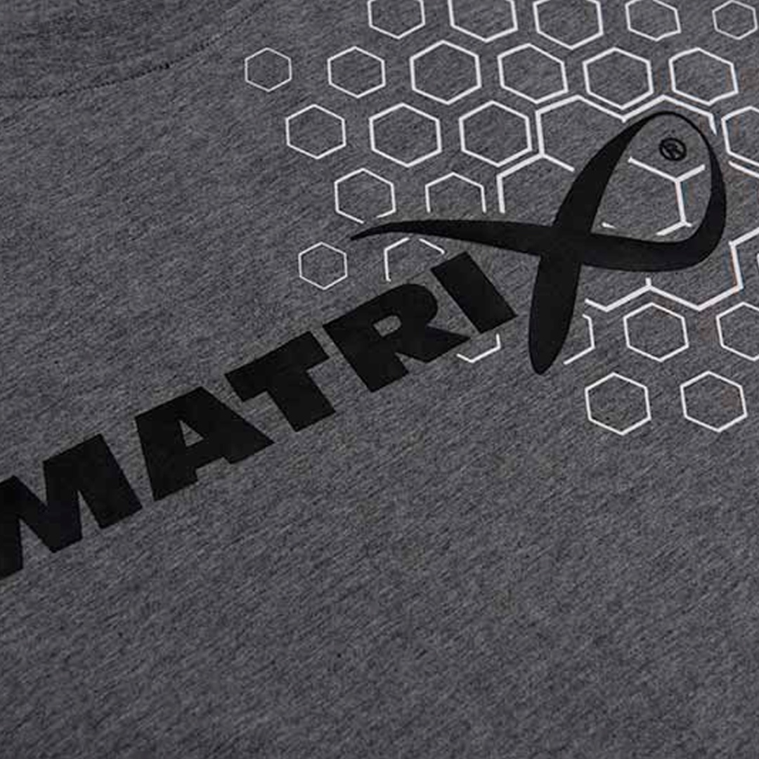 Matrix Hex Print T-Shirt - Grey