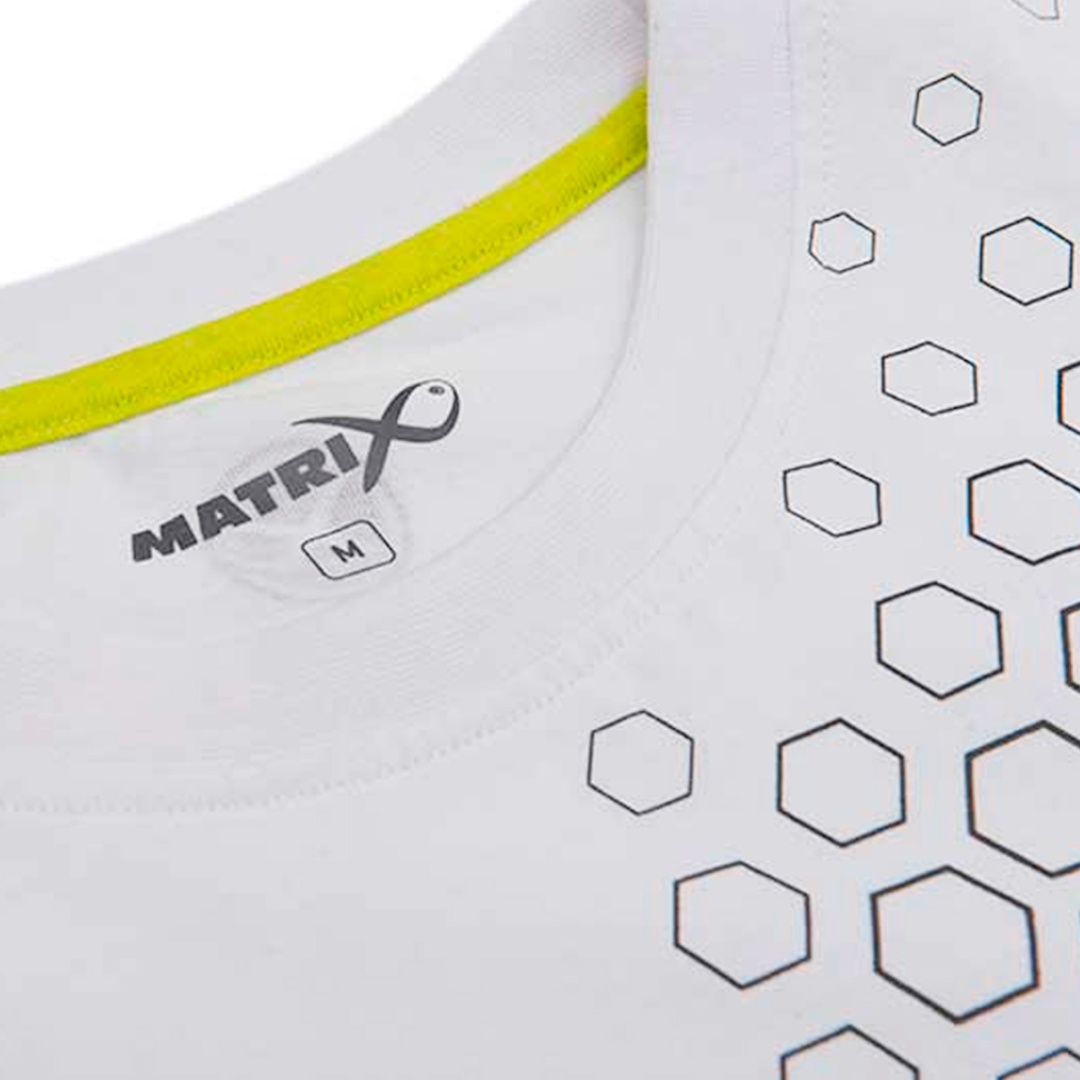 Matrix Hex Print T-Shirt - White